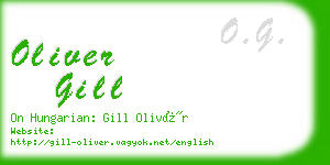 oliver gill business card